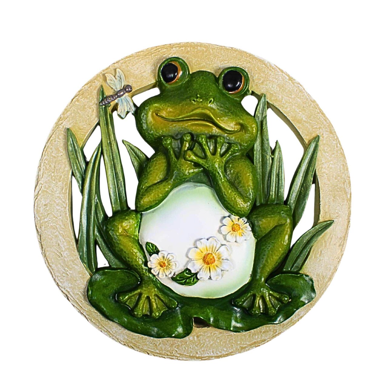 Roman 8.5 Inch Frog Garden Stepping Stone Summer Garden Stepping Stone , Indoor Outdoor